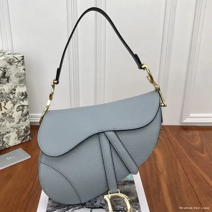Sky Calfskin Saddle Blue Dior Bag Grained 0324 Luxury